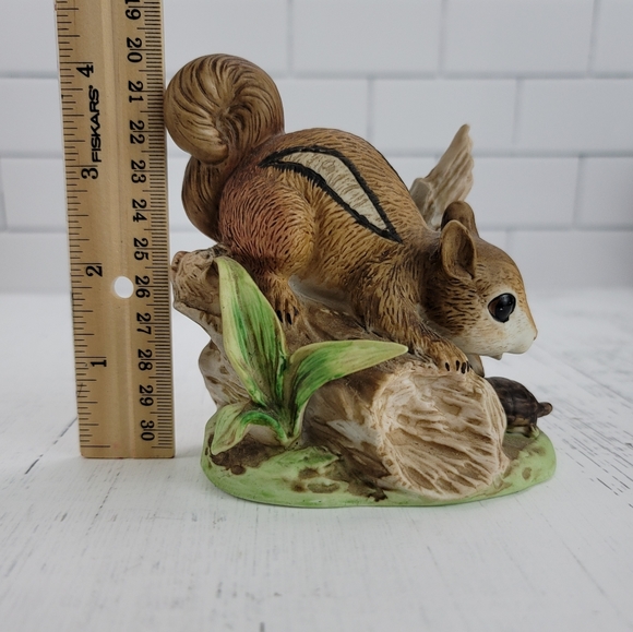 Vtg Porcelain Chipmunk And Turtle Figurine - Picture 10 of 13